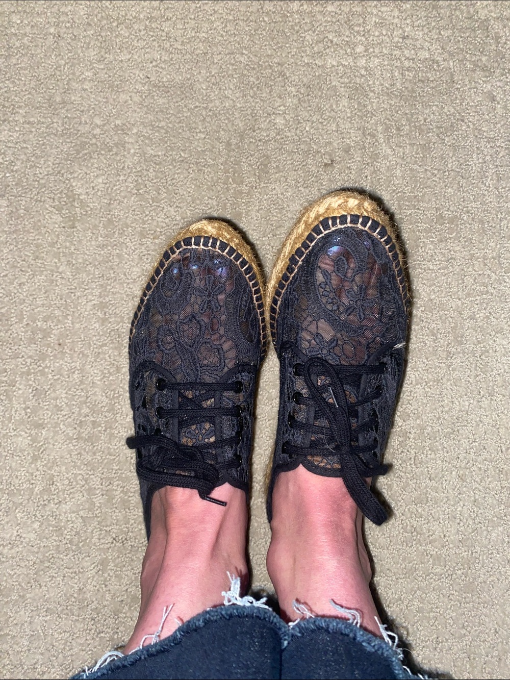 Floral Lace Espadrilles Spring Summer Bohemian Eur 38 / 8 Women’s Shoe - Picture 6 of 7